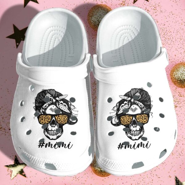 Mimi Tattoo Skull Shoes Crocs Clog Mothers Day Gifts  Nana Tattoo Croc Shoes For Grandma